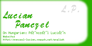 lucian panczel business card